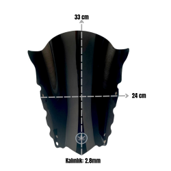 Yamaha R25 Siperlik Camı 2015-2018 Uyumlu- Siyah